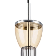 Подвесной светильник Lightstar Belle 814003 цвет плафона/подвески Прозрачный, Розовый, Оранжевый, цвет арматуры Хром-6