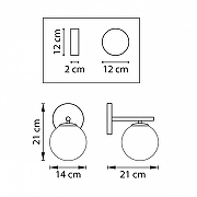 Бра Lightstar Croco 815513 цвет плафона/подвески Белый, цвет арматуры Латунь-2