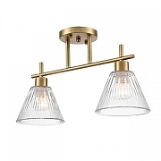 Светильник на штанге Lumion Vivian 8188/2C цвет плафона/подвески Прозрачный, цвет арматуры Латунь-1