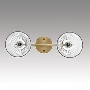 Светильник на штанге Lumion Vivian 8188/2C цвет плафона/подвески Прозрачный, цвет арматуры Латунь-2