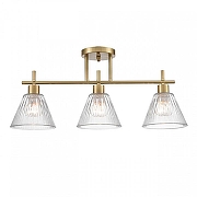 Светильник на штанге Lumion Vivian 8188/3C цвет плафона/подвески Прозрачный, цвет арматуры Латунь-3