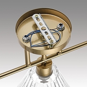 Светильник на штанге Lumion Vivian 8188/3C цвет плафона/подвески Прозрачный, цвет арматуры Латунь-4