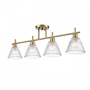 Светильник на штанге Lumion Vivian 8188/4C цвет плафона/подвески Прозрачный, цвет арматуры Латунь-1