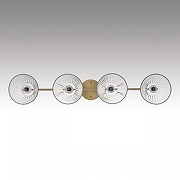 Светильник на штанге Lumion Vivian 8188/4C цвет плафона/подвески Прозрачный, цвет арматуры Латунь-2