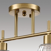 Светильник на штанге Lumion Vivian 8188/4C цвет плафона/подвески Прозрачный, цвет арматуры Латунь-6