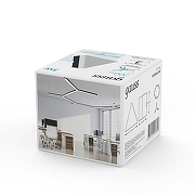 Модульный светильник Gauss Shop Lighting 883665248 цвет плафона/подвески Опал, цвет арматуры Черный-3