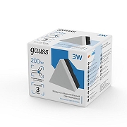 Модульный светильник Gauss Shop Lighting 883665348 цвет плафона/подвески Опал, цвет арматуры Черный-2