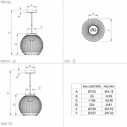 Подвесной светильник Eglo Venezuela 900166 цвет плафона/подвески Золото, цвет арматуры Черный-4