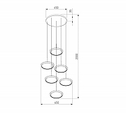 Подвесной светильник Eurosvet Crespella 90034/6 золото цвет плафона/подвески Золото, цвет арматуры Золото-8
