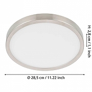 Накладной светильник Eglo Fueva 5 900585 цвет плафона/подвески Белый, цвет арматуры Никель-3