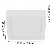 Накладной светильник Eglo Fueva 5 900589 цвет плафона/подвески Белый, цвет арматуры Белый-3