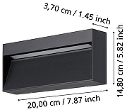 Накладной светильник Eglo Maruggio 900891 цвет плафона/подвески Черный, цвет арматуры Черный-1
