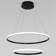 Подвесной светильник Eurosvet Collars 90264/2 черный цвет плафона/подвески Белый, Черный, цвет арматуры Черный