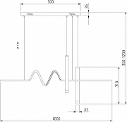 Подвесной светильник Eurosvet Brace 90267/2 черный цвет плафона/подвески Черный, цвет арматуры Черный-2