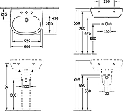 Раковина Villeroy&Boch O.Novo 60 51606001 Альпийский белый-14