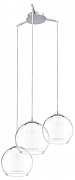 Подвесной светильник Eglo Bolsano 92762 цвет плафона/подвески Белый, Прозрачный, цвет арматуры Хром