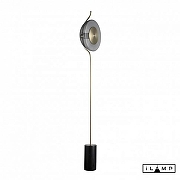 Торшер iLamp Stereo 9285F GL SM цвет плафона/подвески Дымчатый, цвет арматуры Золото, Черный
