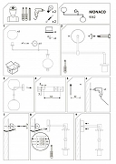 Накладной светильник Nowodvorski Monaco 9362 цвет плафона/подвески Серый, цвет арматуры Черный-1