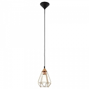 Подвесной светильник Eglo Tarbes 94193 цвет плафона/подвески Медь, цвет арматуры Черный-1