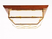 Накладной светильник Doge Luce 956 956/4PL-LN.D (Diffusore M) цвет плафона/подвески Прозрачный, Оранжевый, цвет арматуры Золото-1