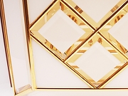 Накладной светильник Doge Luce 956 956/4PL-LN.D (Diffusore M) цвет плафона/подвески Прозрачный, Оранжевый, цвет арматуры Золото-3