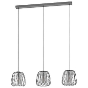 Подвесной светильник Eglo Floresta 99706 цвет плафона/подвески Прозрачный, цвет арматуры Черный