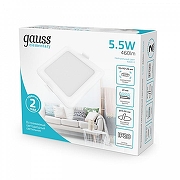 Встраиваемый светильник Gauss Elementary 998420205 цвет плафона/подвески Белый, цвет арматуры Белый-3