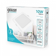 Встраиваемый светильник Gauss Elementary 998420209 цвет плафона/подвески Белый, цвет арматуры Белый-3