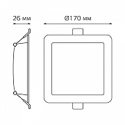 Встраиваемый светильник Gauss Elementary 998420218 цвет плафона/подвески Белый, цвет арматуры Белый-5