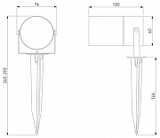 Ландшафтный светильник Elektrostandard Landscape/2 a057942 цвет плафона/подвески Черный, цвет арматуры Черный-5