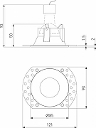 Встраиваемый светильник Elektrostandard Renzo a067527 цвет Белый-2