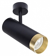 Светильник на штанге Artelamp Top1c A2357PL-1BK цвет плафона/подвески Черный, Золото, цвет арматуры Черный
