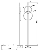 Торшер Artelamp Fluido A3913PN-24BK цвет плафона/подвески Белый, Черный, цвет арматуры Черный-1