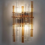 Накладной светильник Artelamp Crystalla A4111AP-2GO цвет плафона/подвески Желтый, Прозрачный, цвет арматуры Золото-1