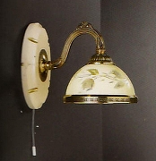 Бра Reccagni Angelo 6908 A 6908/1 цвет плафона/подвески Бежевый, цвет арматуры Латунь