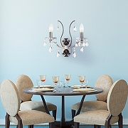 Бра Arti Lampadari Alberi Alberi E 2.1.2.600 NM цвет плафона/подвески Прозрачный, цвет арматуры Прозрачный, Никель-3