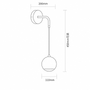 Бра Imperiumloft ANCHER ancher01 цвет плафона/подвески Коричневый, цвет арматуры Латунь-11