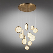 Подвесной светильник Aployt Yulali APL.048.03.102 цвет плафона/подвески Прозрачный, цвет арматуры Золото-1