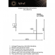 Бра Aployt Beatr1s APL.056.01.12 цвет плафона/подвески Белый, Латунь, цвет арматуры Черный-1