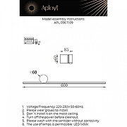 Бра Aployt Beatr1s APL.056.11.09 цвет плафона/подвески Белый, Черный, цвет арматуры Черный-1