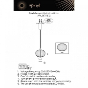Подвесной светильник Aployt Ambr APL.057.16.12 цвет плафона/подвески Прозрачный, цвет арматуры Хром-2