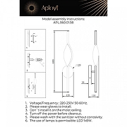 Бра Aployt Krys1a APL.060.01.08 цвет плафона/подвески Прозрачный, цвет арматуры Черный-2