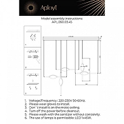 Подвесной светильник Aployt Krys1a APL.060.03.45 цвет плафона/подвески Прозрачный, цвет арматуры Черный-14