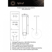 Подвесной светильник Aployt Mar1tt APL.063.06.18 цвет плафона/подвески Прозрачный, цвет арматуры Латунь-2
