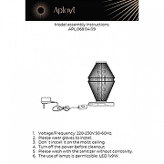 Настольная лампа Aployt Dzhakket APL.068.04.09 цвет плафона/подвески Черный, цвет арматуры Черный-2