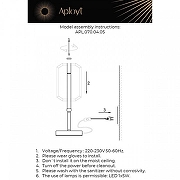 Настольная лампа Aployt Lakres APL.070.04.05 цвет плафона/подвески Прозрачный, цвет арматуры Латунь-1