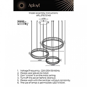 Подвесной светильник Aployt Or1ann APL.076.13.140 цвет плафона/подвески Прозрачный, цвет арматуры Никель-1