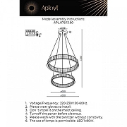 Подвесной светильник Aployt Or1ann APL.076.13.80 цвет плафона/подвески Прозрачный, цвет арматуры Никель-1