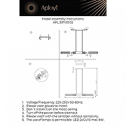 Подвесной светильник Aployt Bryn1a APL.307.03.02 цвет плафона/подвески Прозрачный, цвет арматуры Черный-2