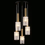 Подвесной светильник Aployt Henr1te APL.310.03.05 цвет плафона/подвески Прозрачный, цвет арматуры Золото, Черный-1